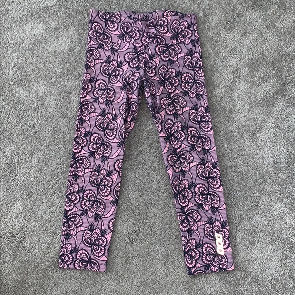 Lorna Jane baby pink and Navy leggings